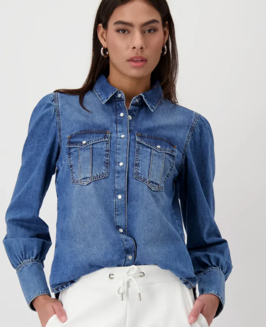 Monari - SHR CLR Blouse Denim SHR - Jeans - 409567MNR