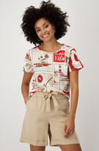 Load image into Gallery viewer, Monari - R/N T-Shirt Polaroid Allower - Red Pattern - 409742MNR
