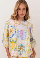 Load image into Gallery viewer, Kaleido - Elbow Sleeve Top - Amalfi Dreams - K80
