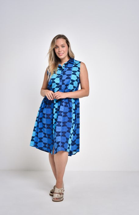 Saint Lori Summer Dress 8822 - Blue Circles