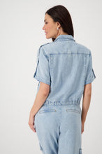 Load image into Gallery viewer, Monari - Shirt Collar Jacket Lyocell - Jean - 409613MNR
