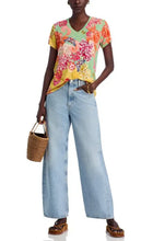 Load image into Gallery viewer, Johnny Was Janie Favourite Short Sleeve V Neck Tee T15025-4 - Charlie
