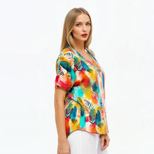 Load image into Gallery viewer, Claire Powell V Neck Tee - Tropicana
