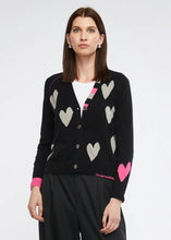Load image into Gallery viewer, Zaket &amp; Plover Hearts For You Cardi - Black
