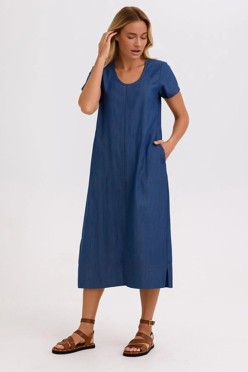 Zaket & Plover Denim Dress ZP7747 - Vintage Denim