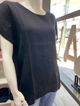 Load image into Gallery viewer, Dolcezza Black Linen Top
