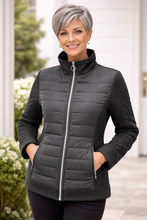Load image into Gallery viewer, Fiori Quilt Jacquard Jacket 83802 - Black
