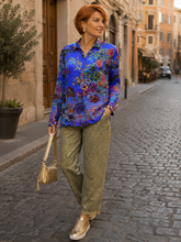 Load image into Gallery viewer, Johnny Was Seline Blouse C11924-O - Dreamer Blue Burnout
