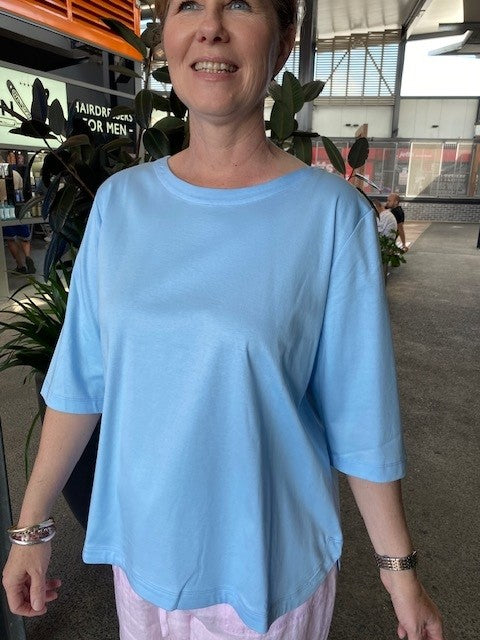 Foil Shore Bet Top CFO8303 - Ice Blue