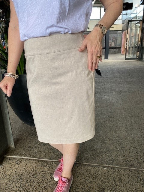Up! 22 Inch Printed Skirt 70437SUP - Linen