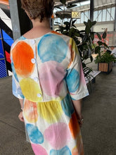 Load image into Gallery viewer, See Saw - 3/4 Sleeve Btn Bck Dress - Pastel Spot - SS550
