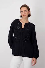 Load image into Gallery viewer, Monari Embroidery Blouse - Black
