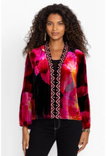 Load image into Gallery viewer, Johnny Was Ruffle Sleeve Velvet Bolero J41824-9 - Ruby Bloom
