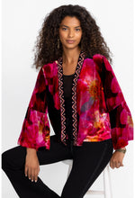 Load image into Gallery viewer, Johnny Was Ruffle Sleeve Velvet Bolero J41824-9 - Ruby Bloom
