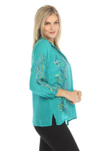 Load image into Gallery viewer, Johnny Was Eleana Blouse Caetana C11624-E - Bondi Teal
