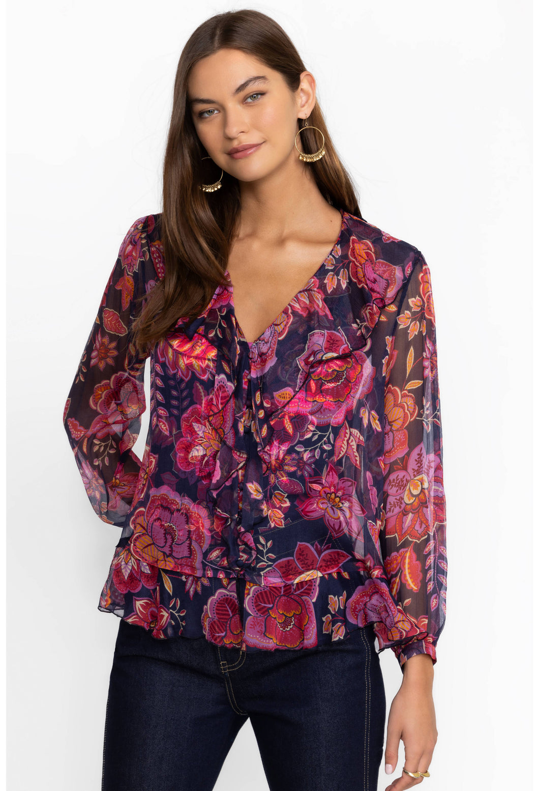 Johnny Was Kiko Ruffle Blouse - Petria