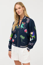 Load image into Gallery viewer, Johnny Was Oaklynn Bomber Jacket 45626 - Navy
