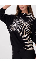 Load image into Gallery viewer, Monari Zebra Pullover - Black
