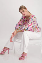 Load image into Gallery viewer, Monari Ikat All Over Blouse - Pink Print
