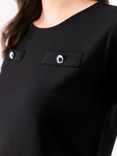 Load image into Gallery viewer, Monari Sweater 808992 - Black Silver Buttons
