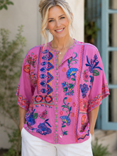 Load image into Gallery viewer, Johnny Was Brony Blouse C14726 - Spring Crocus
