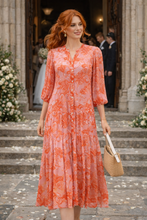 Load image into Gallery viewer, Loobies Story Stevie Midi Dress LS3054 - Blood Orange
