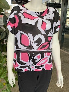 Faber Women Ladies Blouse - Hot Pink Floral