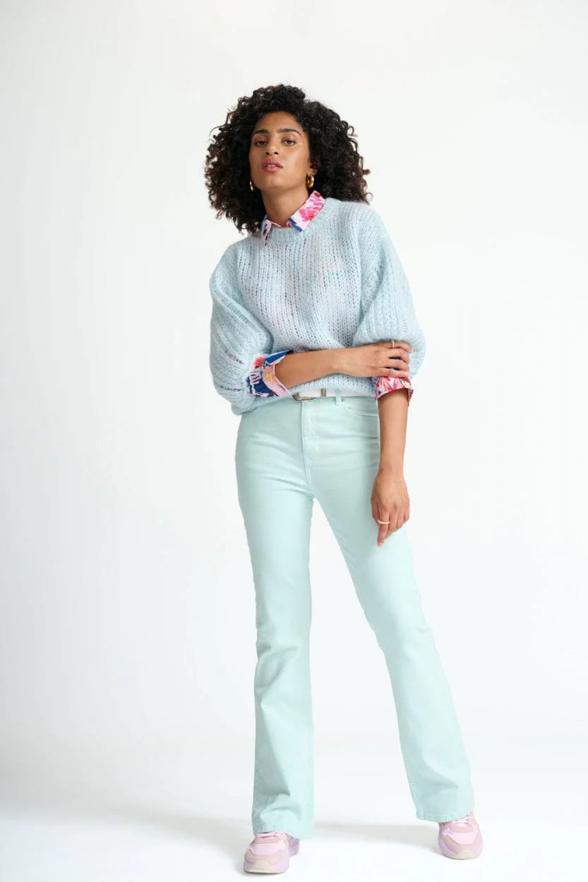 POM Kate Cloudy Blue Jeans - Flared