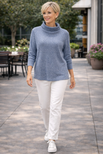 Load image into Gallery viewer, Fiori Sky Rib Roll Neck Sweater 83833 - Sky Blue
