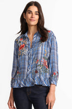 Load image into Gallery viewer, Johnny Was Peplum Ruffle Hem Shirt W14125-7 Diana Plaid
