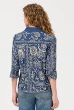 Load image into Gallery viewer, Johnny Was Vaelis Button Shirt W19226-1 - Blue
