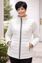 Load image into Gallery viewer, Fiori Quilt Jacquard Jacket 83802W - White
