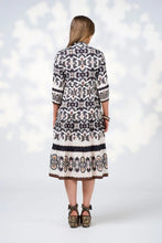 Load image into Gallery viewer, Loobies Story Zoe Midi Dress LS3035 - Ecru Multi
